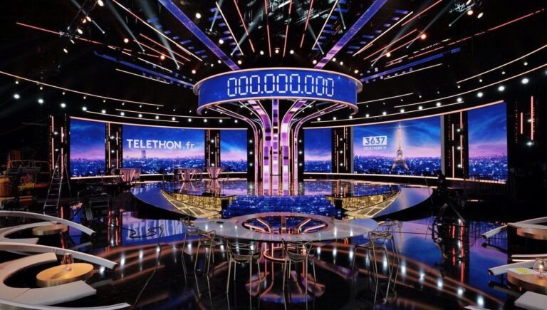Photo du plateau TV du Téléthon pour illustrer le Téléthon 2024